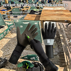 Guantes de Agua de Neopreno de 3mm 5mm, Cinco Dedos, Correa de Muñeca Ajustable, Guantes Cálidos de Invierno para Buceo, Surf y Ciclismo - Product Image 3