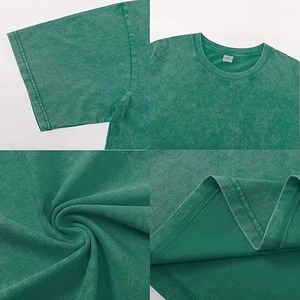 Camisetas Blancas al por Mayor, 100% Algodón, Lavado Ácido, Servicio OEM, Impresión de Logotipo Personalizado, Bordado Personalizado, Ropa Casual de Moda - Product Image 2