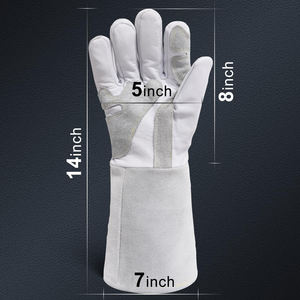 Gants de soudage TIG en cuir de qualité supérieure avec revêtement en latex, haute dextérité et doublure douce, personnalisables et anti-impact - Product Image 4