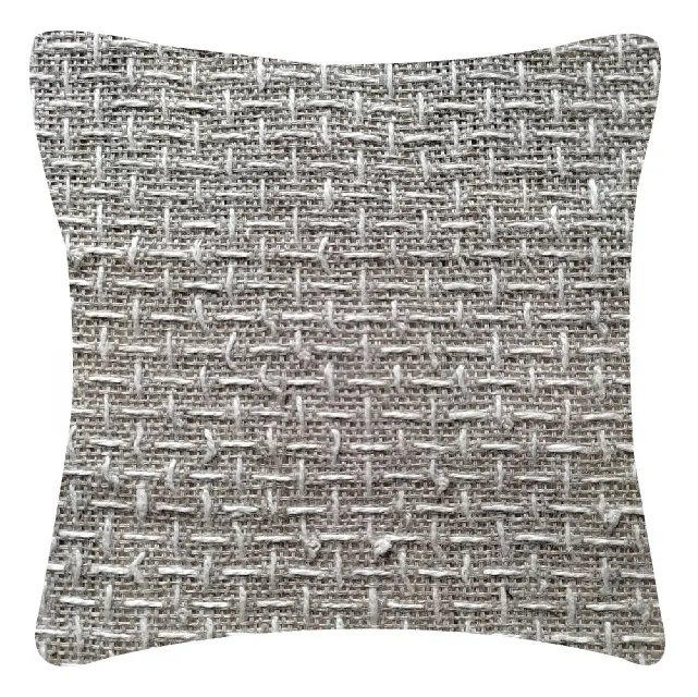 Gray lines hand weaved cushion cover