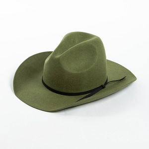Chapeau en feutre de laine tendance et très vendu, chapeau de cowboy à large bord rigide - Product Image 2