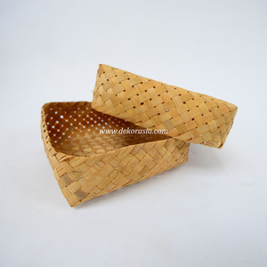 Natural <b>Bamboo</b> Woven Storage Box Flexible Handmade Basket for Food Storage Home <b>Craft</b> Gift - Product Image 2
