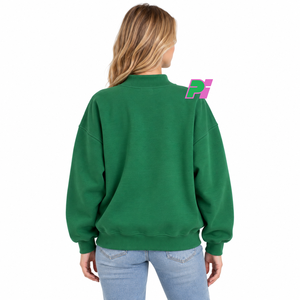 Sudadera de cuello alto para mujer Pook International, con parche bordado de la bandera del estado de Arizona, estilo casual y holgado. - Product Image 5