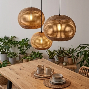 Lámpara Colgante Ecológica de Hierba Marina con Flecos y Borlas Estilo Boho para Sala de Estar, Comedor, Cafetería, 100% Hecha a Mano - Product Image 6