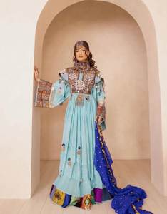 Robes Afghanes Kuchi 2026 sur Mesure pour Femmes – Tenue de Mariage et de Fête Brodé à la Main, Respirant, Grande Taille, Maxi Robe Afghane - Product Image 6