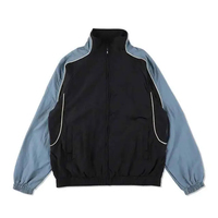 Chaqueta Cortavientos de Verano para Hombre, Negra, Casual, Impermeable, Personalizable, de Alta Calidad, con Cuello en V, Transpirable, Satinada, 220g