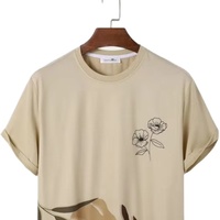 Imprimé personnalisé 100% coton hommes T-Shirt pré-lavé Style décontracté Tirupur Inde tricoté teint technique de sérigraphie en soie