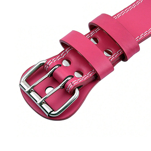 Customizable High Quality Pink Leather Weightlifting <b>Belt</b> Powerlifting Waist Support Buckle Comfortable <b>Gym</b> - Product Image 6