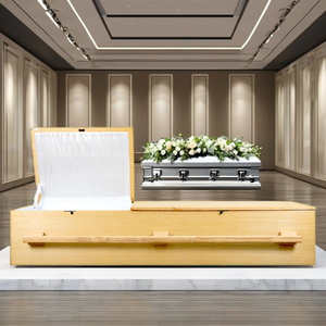 Alta calidad DSP Company CKT209C02 Ataúd de madera Ataúd Tapa plana El mejor precio para funerales Entrega rápida Fabricado directamente - Product Image 1