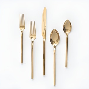 Elegant Metal Flatware <b>Set</b> For <b>Rustic</b> <b>Table</b> Decor Creating Warm And Beautiful <b>Dining</b> Ambiance In Every Meal - Product Image 2