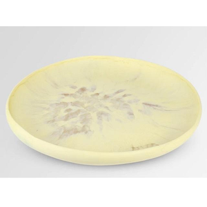 Home and Hotel Restaurant Tableware White Swirl Resin Round Plates Dishes Classic Style Indian Handmade Resin Salad Bowl <b>Platter</b> - Product Image 2