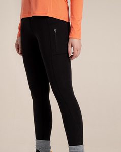 Leggings Negros Sin Costuras para Mujer, Cintura Media, Bolsillo con Cremallera, Deportivos, Elásticos, Transpirables, Spandex/Algodón Orgánico, 220g - Product Image 1