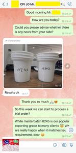 Granulés de masterbatch blanc - Matières plastiques brutes vierges PP/PE/PS pour produits en plastique, sacs de shopping, film poly, tuyaux - Product Image 3