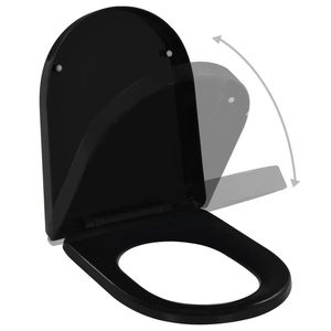 Asiento de Inodoro Negro con Cierre Suave y Diseño de Liberación Rápida - Product Image 3