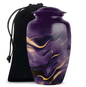 Urna Funeraria para Cenizas Humanas con Diseño de Montañero, Urna Conmemorativa con Bolsa de Terciopelo - Product Image 3