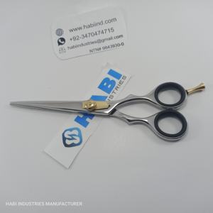 Fabricant et fournisseur de ciseaux de barbier en acier inoxydable avec lame tranchante pour la coupe de cheveux et la beauté - Product Image 1