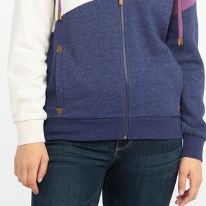 Sweat-shirts à capuche pour femmes, couleur personnalisée, décontractés, hiver, fermeture éclair sur le devant, séchage rapide, respirants, doublés, haute qualité, vente en gros - Product Image 4