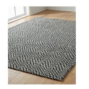 Tapis moderne fait main à poils coupés extra épais, de luxe, en mélange de laine/coton de haute qualité, pour décoration intérieure, tissé avec envers antidérapant - Product Image 1