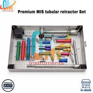 Kit chirurgical tubulaire radiolucent pour chirurgie de la colonne vertébrale à intervention minimale invasive (MIS) OMI-SPI-21 en acier inoxydable - Product Image 1