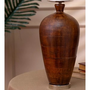 Portavelas Cuadrado de Madera de Mango para Velas Hurricane, 18x10 cm de Diámetro |   Decoración Rústica Moderna Hecha a Mano para el Hogar por Aqudus Saleem - Product Image 3