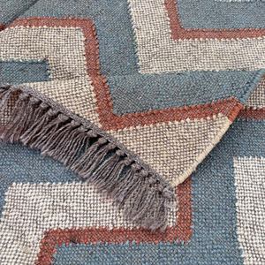 พรมปอกระเจาขนสัตว์ถักทอแบบดั้งเดิมขนาด5x8ฟุตหรูหราพรมวิ่งขนาดใหญ่สำหรับทางเดินห้องปูพื้น - Product Image 4