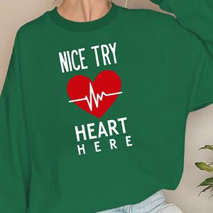 Sweatshirts ECG NICE TRY HEART pour femme - Product Image 3