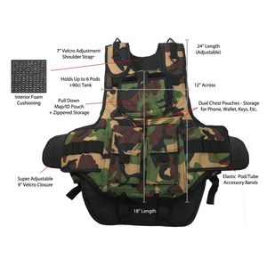 Heavy Duty Camo <b>Paintball</b> Vest 6-Pod Holder Adjustable Tactical <b>Paintball</b> Vest Custom Logo OEM Wholesale Outdoor Sports Gear - Product Image 3