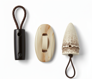 Boutons à bascule rustiques naturels polis faits à la main en corne de buffle noire moderne, écologiques, de forme irrégulière, décoratifs pour l'artisanat et l'art à domicile - Product Image 6