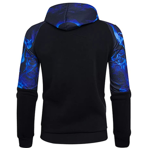 Sweat-shirt à capuche noir surdimensionné imprimé par sublimation, personnalisé, mode homme, taille XXXXL - Product Image 3