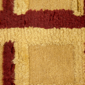 Custom Burgundy <b>Mustard</b> High Low Vertical Ikat-Inspired Stepped Diamonds Wool Non-Slip Eco-Friendly Medium Pile Area <b>Rug</b> for - Product Image 3
