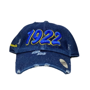 ซิกมาแกมมาโร 1922 หมวกเดนิมสีเข้ม หมวกเบสบอลปักลาย ปรับขนาดได้ สำหรับทุกเพศ หมวกสัญลักษณ์สมาคมนักศึกษากรีก สวมใส่สบายๆ สไตล์สตรีทแวร์ แบบสั่งทำพิเศษ - Product Image 1