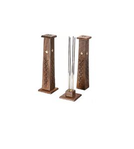 Porte-encens en bois artisanal de qualité supérieure pour le yoga, la méditation, l'aromathérapie, la fragrance spirituelle, décoration en bois naturel - Product Image 1