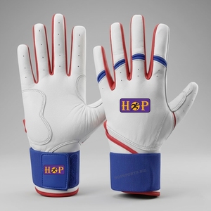 Guantes de bateo de béisbol de última generación con puño largo, unisex, de piel de cabra y oveja, guantes de bateo de softbol personalizados para niñas - Product Image 2