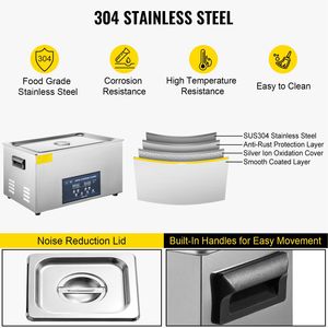 Professional 30L Ultrasonic <b>Cleaner</b> Dual Frequency 28/40khz Heater Timer for <b>Dental</b> Instruments Parts Industrial Ultrasonic - Product Image 6