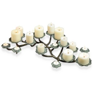 Support de bougie avec motif floral, 8,43 pouces, en métal durable, décoration d'intérieur - Product Image 4