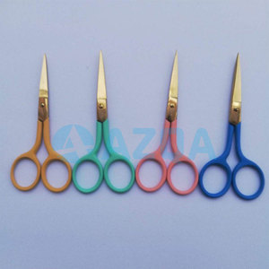 Professional Stainless Steel Matte Black Embroidery <b>Scissors</b> with Gold Precision Blades for <b>Sewing</b> Thread Trimming - Product Image 2
