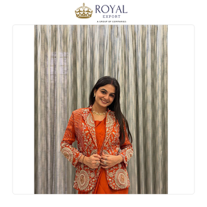 Bollywood Style <b>Top</b> Notch Quality Elegant Design Women Party Wear French Crepe with Embroidery Work Saree at Low Price - Product Image 5