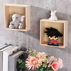 Set di 12 Scatole Rustiche Quadrate in Legno Grezzo per Artigianato, Organizzatori Decorativi per Oggetti d'Arte, Collezioni, Arredamento Casa e Esposizione su Scrivania - Product Image 4