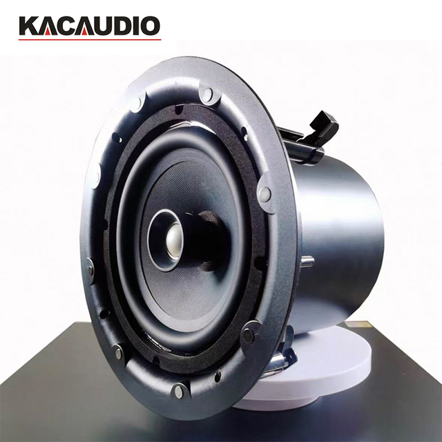 5.5 Inch Coaxial Ceiling Speaker 30W 100V/8 Ohm Frameless Magnetic Grill Commercial PA Speaker for Hotel Mall Office