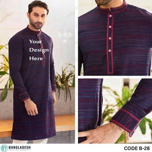Nuevo Diseño, Venta al por Mayor, Abaya Islámica para Hombre, Talla Grande, Bordada, Thobe, Gamis, Terciopelo Lavado, Túnica Qatari para Adoración, BD - Product Image 2