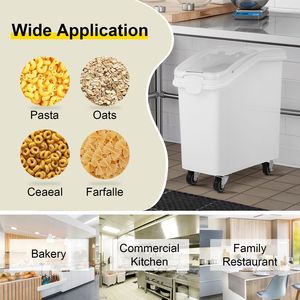 Contenitore Grande da 100L (27 Galloni) per Riso, Dispenser per Cibo per Cani, Contenitore da Cucina per Ingredienti, Cereali, Farina, Alimenti per Animali Domestici - Product Image 4