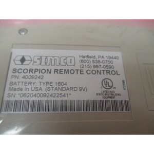 SIMCO 4009242 SCORPION I Télécommande - Équipement et Pièces Semi-conductrices Globales de Confiance - Product Image 5