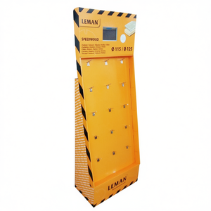 Custom Sidekick Display <b>Shelves</b> <b>with</b> Hanging Peg <b>Hook</b> Clip Strip Made in Vietnam Factory Corrugated Retail Aisle Display - Product Image 2