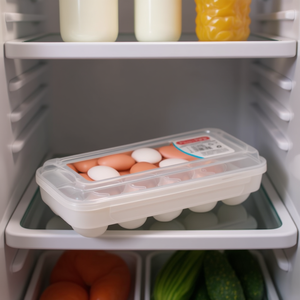 Egg <b>Storage</b> <b>Container</b> 12 Compartment Clear Plastic With Lid For Fridge Use - Product Image 3