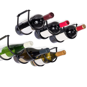 Porte-bouteilles en métal antique, design rectangulaire, outil de bar durable pour la maison, salle à manger, rangement de vin, meubles, casiers à vin - Product Image 2