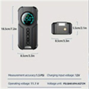 High-Power 12V Wireless Portable Car Inflation Pump Cross-Border Electric Car Tire Compressor - Product Image 3