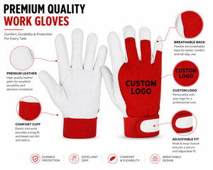 Premium Custom Cabretta Leather Anti <b>slip</b> Golf Glove Soft <b>Full</b> Finger High Quality Leather Left Right Hand Golf Gloves - Product Image 3