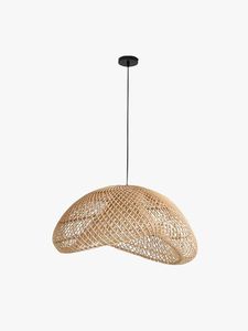 Lustre suspendu contemporain en bambou, abat-jour tissé à la main pour la décoration intérieure - Product Image 4