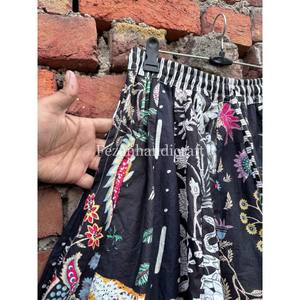 Jupe longue mi-mollet en coton 100 % faite à la main, jupe portefeuille d'été, robe décontractée pour femme, style bohème hippie, vente en gros - Product Image 4