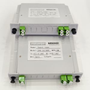 Répartiteur optique à cassette monomode 1x4 LC/APC de type enfichable, fabriqué en Chine - Product Image 2